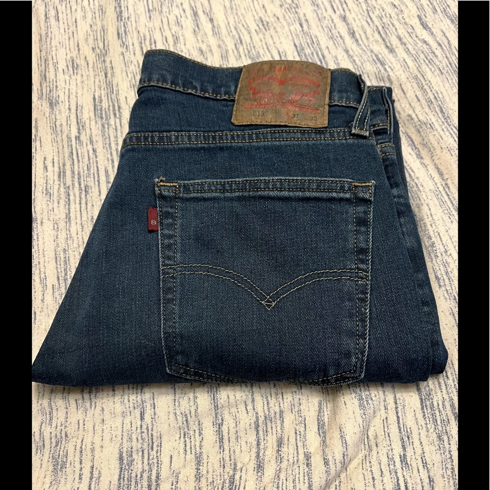 Levi’s Men’s 513 Slim Fit Skinny Jeans W 31 L 32 Dark Denim Free Ship
